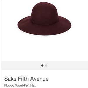 Saks Fifth Ave Fall Hat. 100% Wool